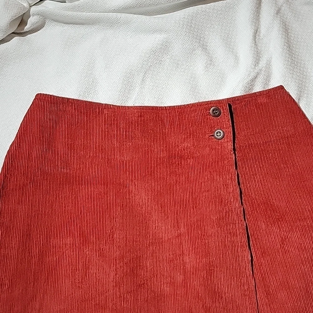 J.Crew Brick Red Corduroy Mini Skirt Size 6
